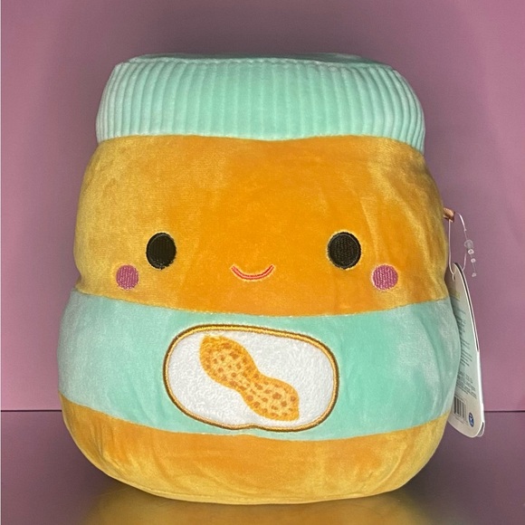 NWT Original Squishmallow 8” Antoine The Peanut Butter Jar - Picture 1 of 6